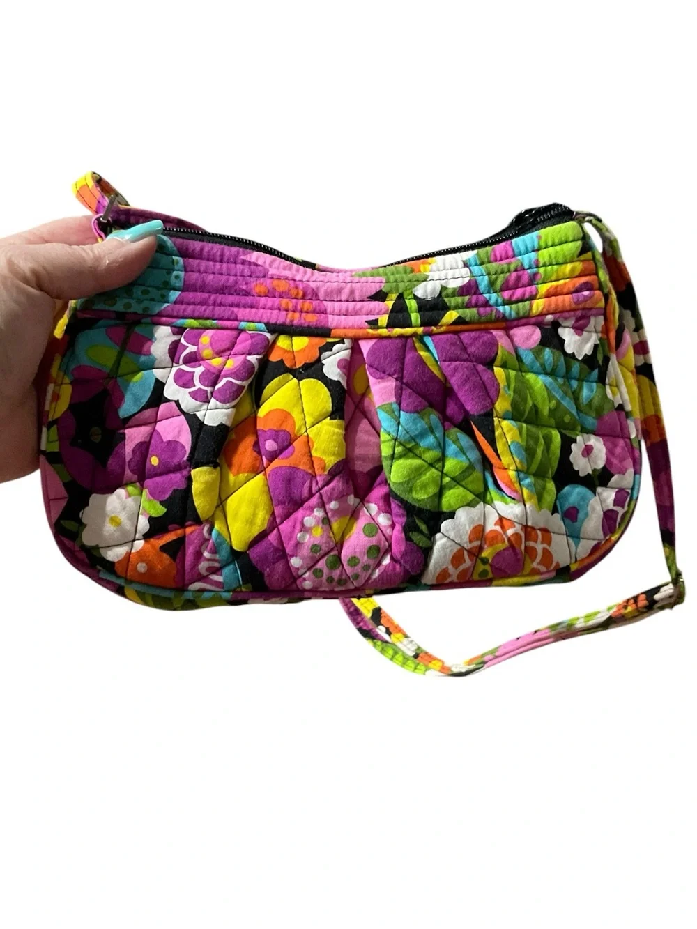 Vera Bradley Frannie Quilted Floral Crossbody in Va Va Bloom